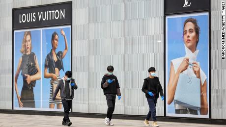 Louis Vuitton store closed in Wuhan in March. The parent company, LVMH, informed investors in April that sales rose for most of its brands in China with the market reopening there.